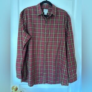 L.L. Bean Men's Multicolor Plaid Button Down Shirt L reg EUC